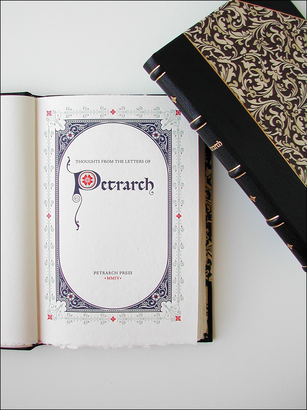 Thoughts from the Letters of Petrarch, handmade